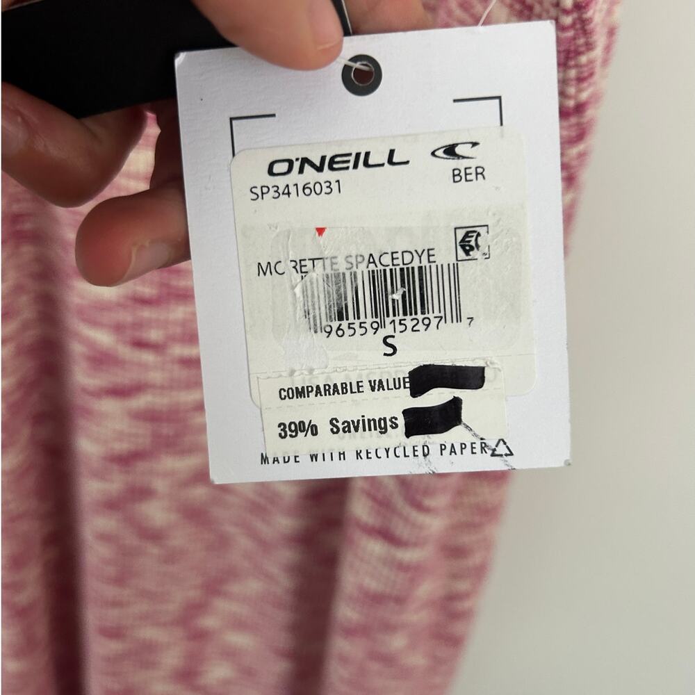 O'Neill Morette Spacedye Dress-Barbie Pink Mini Length Tank Dress NWT - Picture 4 of 11